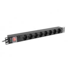 Regleta lanberg 1u 16a rack 19