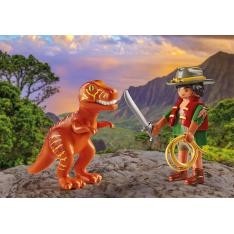 Playmobil aventurero con t - rex