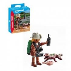 Playmobil investigador con caimán