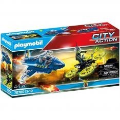 Playmobil policia avion : persecucion dron