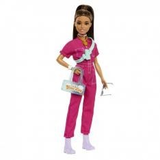 Muñeca barbie mattel mono rosa