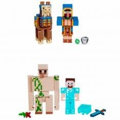 Pack 2 figuras mattel minecraft surtido