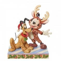 Figura enesco disney mickey & pluto