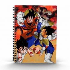 Libreta efecto 3d goku vs vegeta